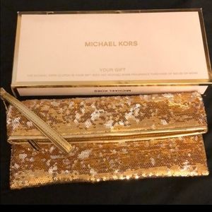 Michael kors gold foldable wristlet